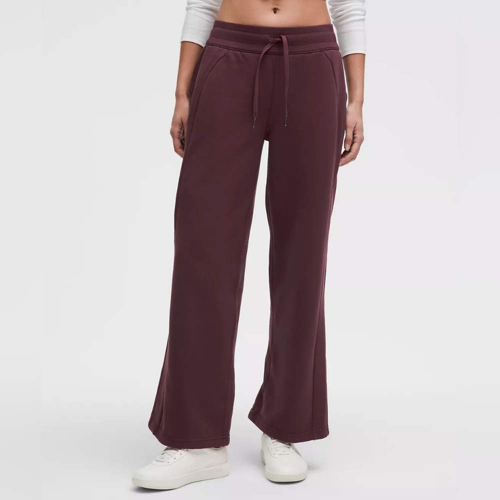 Scuba Mid-Rise Wide-Leg Pant Regular Goodnight Plum In Size Medium New With Tags